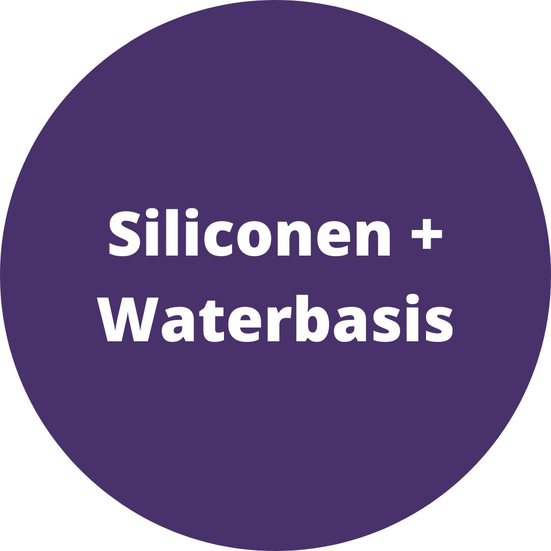 Siliconen + Waterbasis