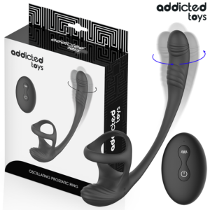 ADDICTED TOYS - ANAL PLUG WITH VIBRATION AND 360º WAVING AND TESTICLE STIMULATOR