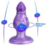 SILEXD - QUEEN ANAL PLUG FANTASY LIQUID SILICONE THERMOREACTIVE PURPLE 9.2 CM