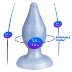 SILEXD - DIAMOND ANAL PLUG FANTASY LIQUID SILICONE THERMOREACTIVE PEARL BLUE 9.2 CM