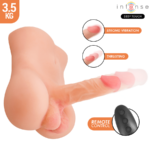INTENSE DEEP TOUCH - DAMIEN TORSO WITH ANUS AND REALISTIC DILDO WITH PUSHING AND VIBRATION REMOTE CONTROL 3.5 KG
