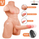 INTENSE DEEP TOUCH - MARTY TORSO WITH ANUS AND REALISTIC DILDO WITH PUSHING AND VIBRATION, REMOTE CONTROL, 6.2 KG