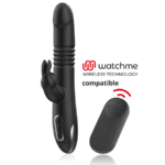 BLACK&SILVER - KENJI UP & DOWN RABBIT VIBRATOR + WATCHME REMOTE CONTROL