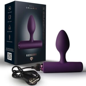 ROCKS-OFF - NOVA SOLARIS RECHARGEABLE SLIM & POWERFUL ANAL PLUG 16 FUNCTION PURPLE
