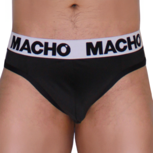 MACHO - MTG002  BLACK/BLACK THONG M