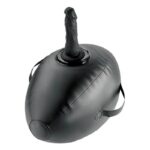 FETISH FANTASY SERIES - BODY DOCK INFLATABLE LOVE BALL WITH DILDO BLACK 41.9 CM