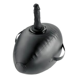 FETISH FANTASY SERIES - BODY DOCK INFLATABLE LOVE BALL WITH DILDO BLACK 41.9 CM
