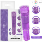 INTENSE - KURT MINI MASSAGER WITH 4 INTERCHANGEABLE HEADS PURPLE