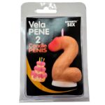 DIABLO PICANTE - PENIS CANDLE IN THE SHAPE OF THE NUMBER 2 FLESH COLOR