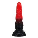 POWER MONSTERS - FIRE DRAGON FANTASY DILDO WITH SUCTION CUP 24.5 CM Ø 5.8 CM RED & BLACK