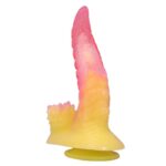 POWER MONSTERS - RIPPLIED MONSTER FANTASY DILDO WITH SUCTION CUP 22.5 CM Ø 5.5 CM PINK & YELLOW