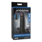FANTASY X-TENSIONS - VIBRATING REAL FEEL 5CM PENIS EXTENSION SLEEVE BLACK