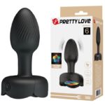 PRETTY LOVE - RECHARGEABLE VIBRATING ANAL PLUG 10 MODES BLACK