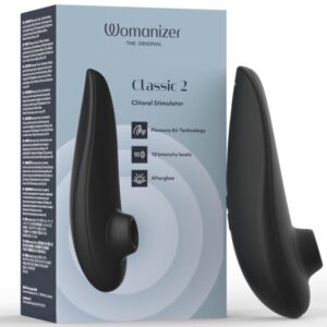 WOMANIZER - CLASSIC 2 SUCTION CLITORAL STIMULATOR 10 INTENSITY LEVELS BLACK